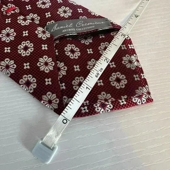 Daniel Cremieux Archive Collection Tie Silk Red Made in Italy - Picture 3 of 5